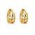 Gold plated elegant cz small hoop earrings