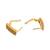 Gold plated cz rectangular hoop earrings