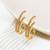 Gold plated cz double hoop earrings