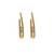 Gold plated cz double hoop earrings