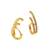 Gold plated cz double hoop earrings