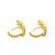 Gold plated cz double hoop earrings