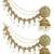 Antique gold plated kundan bahubali jhumka earrings set