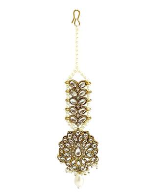 Antique gold plated kundan bahubali jhumka earrings set 5