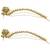 Antique gold plated traditional kundan bahubali jhumka earrings