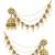 Antique gold plated kundan bahubali jhumka earrings
