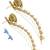 Antique gold plated kundan bahubali jhumka earrings