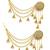 Gold plated multi layered bahubali jhumka earrings