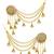 Gold plated multi layered bahubali jhumka earrings