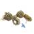 Antique gold plated kundan dome jhumka earrings