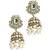 Antique gold plated kundan dome jhumka earrings