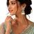 Antique gold plated kundan dome jhumka earrings