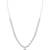 Silver plated american diamond teardrop necklace set