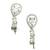Silver plated american diamond teardrop necklace set