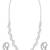 Silver plated american diamond infinity link necklace set