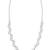 Silver plated american diamond infinity link necklace set
