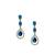 Silver plated elegance american diamond blue necklace set