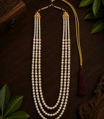 Gold plated layered groom mala necklace