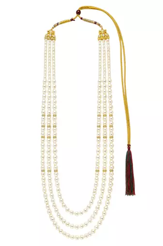 Gold plated layered groom mala necklace