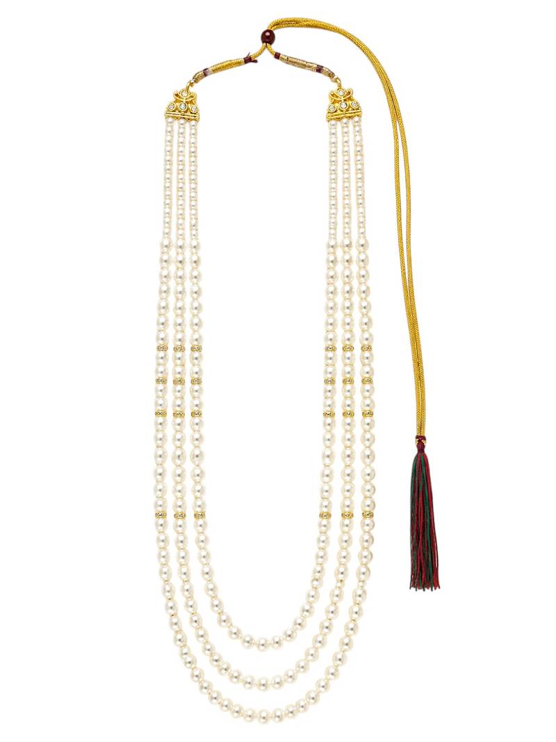 Gold plated layered groom mala necklace