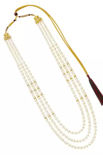Gold plated layered groom mala necklace