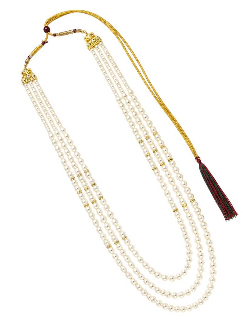 Gold plated layered groom mala necklace