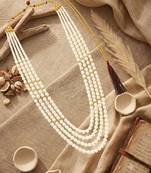 Gold plated layered groom mala necklace