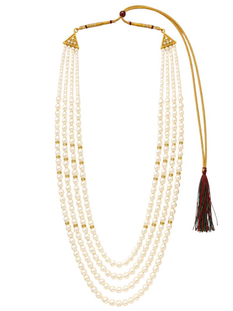 Gold plated layered groom mala necklace