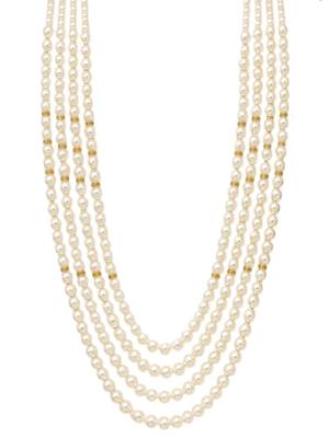 Gold plated layered groom mala necklace 3