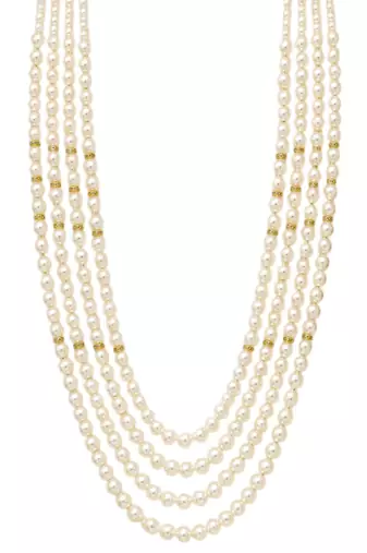 Gold plated layered groom mala necklace