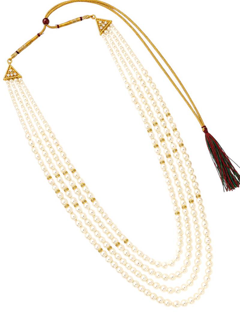 Gold plated layered groom mala necklace