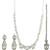 Silver plated pear shape ad necklace set