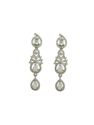 Silver plated pear shape ad necklace set 4