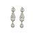 Silver plated pear shape ad necklace set