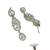 Silver plated pear shape ad necklace set