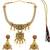 Gold plated green heritage necklace set