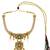 Gold plated green heritage necklace set