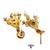 Gold plated green heritage necklace set