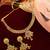 Gold plated filigree cz necklace set