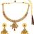Gold plated filigree cz necklace set