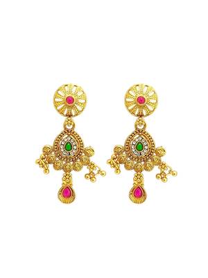 Gold plated filigree cz necklace set 4