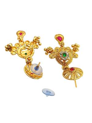 Gold plated filigree cz necklace set 5