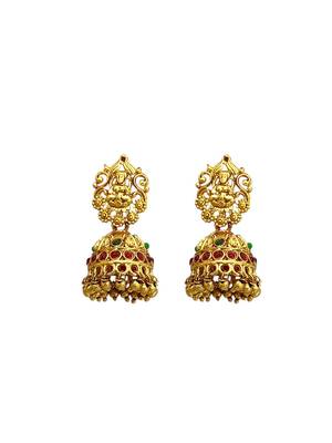 Traditional gold plated temple necklace set 4