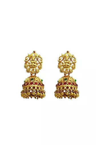 Traditional gold plated temple necklace set