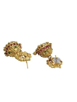 Traditional gold plated temple necklace set 5