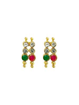 Multicolor classy gold plated necklace set 4