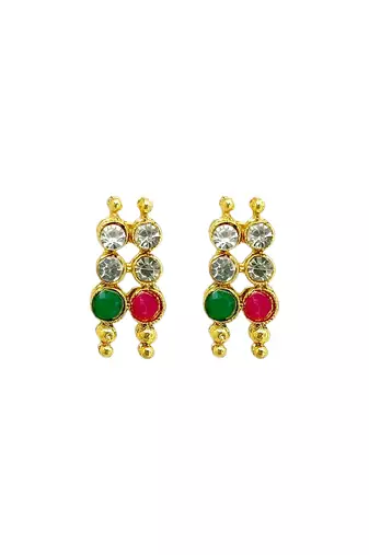 Multicolor classy gold plated necklace set