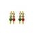 Multicolor classy gold plated necklace set