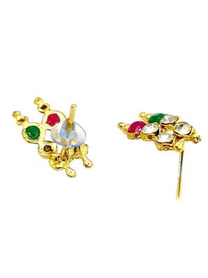 Multicolor classy gold plated necklace set 5