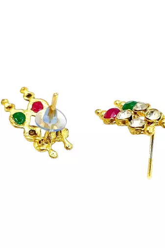 Multicolor classy gold plated necklace set